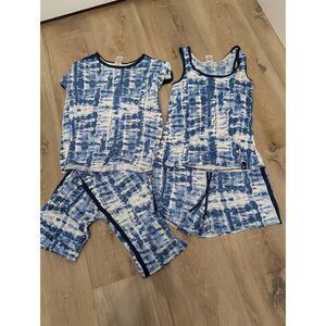 Lucky Brand 4 PC Pajama Set Tie Dye Women's Small